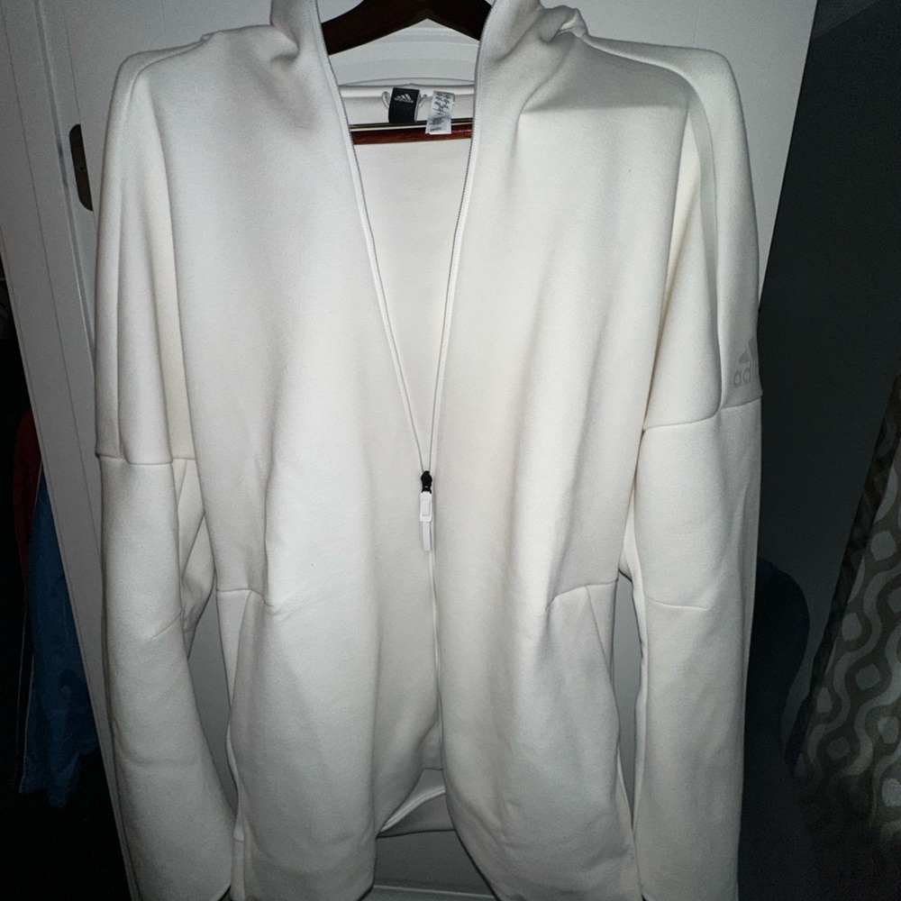 Adidas Women's White Zip-Up Jacket